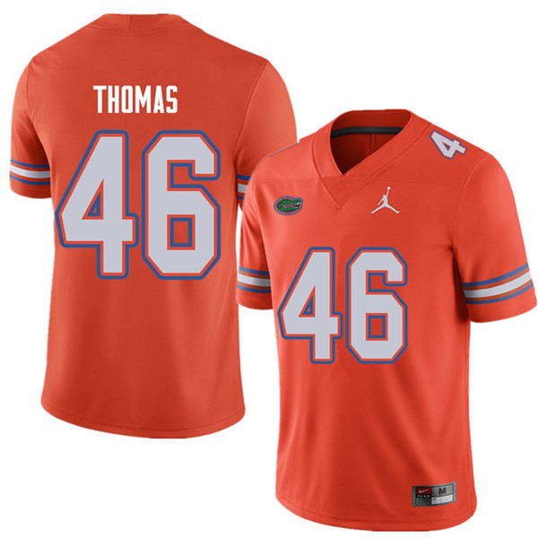 Jordan Brand Men #46 Will Thomas Florida Gators College Football Jerseys Sale-Orange